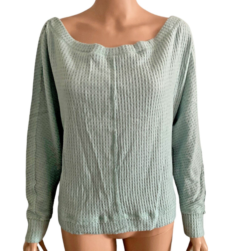 Caslon Sweater Flannel Womens Small Light Blue Teal